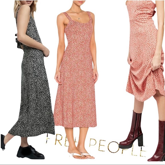 LAST Free People Tie Back Lorelai Daisy Midi NWT - Picture 3 of 12